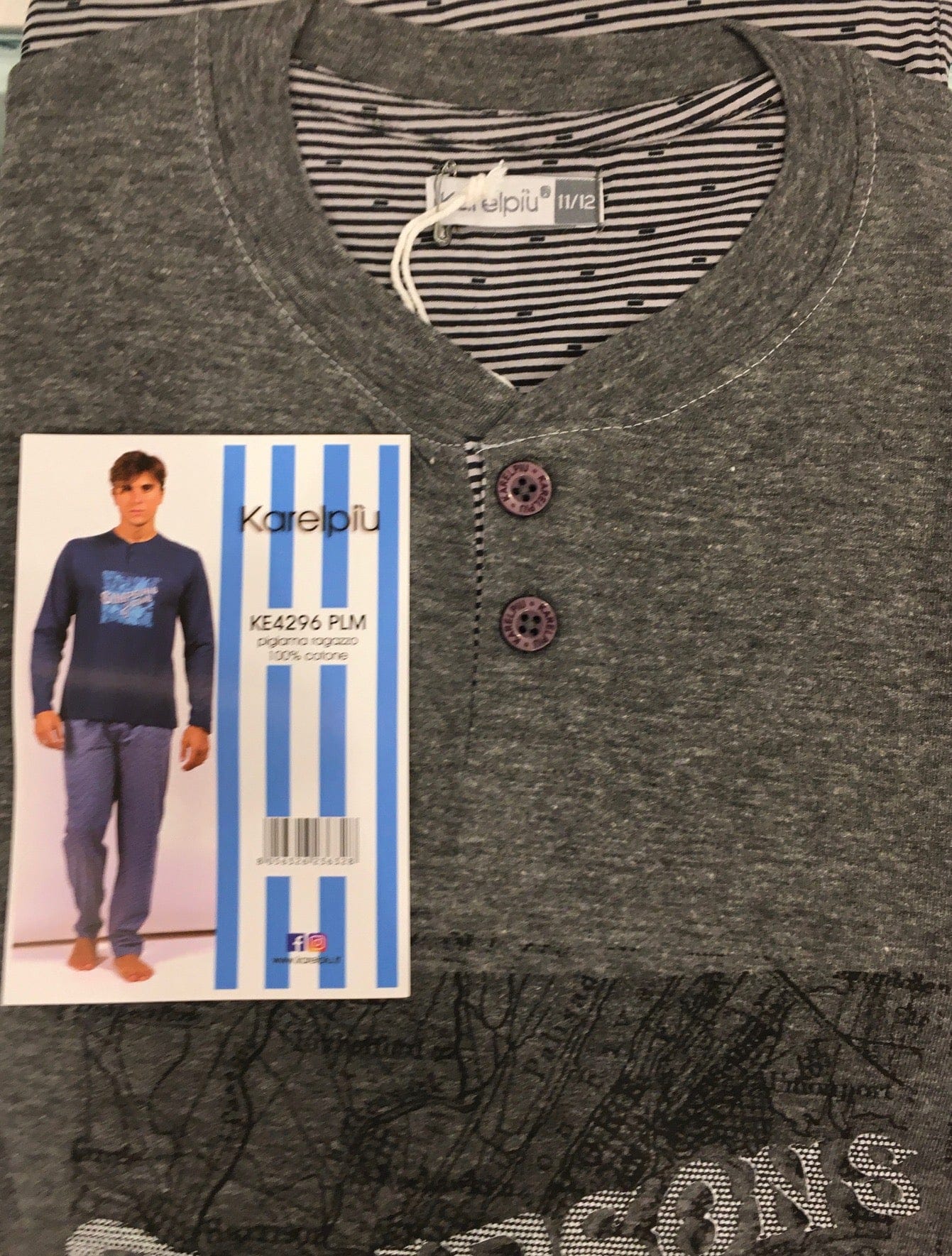 Pigiama da ragazzo con stampa "Simpson&Sons" Karel KE4296PLM